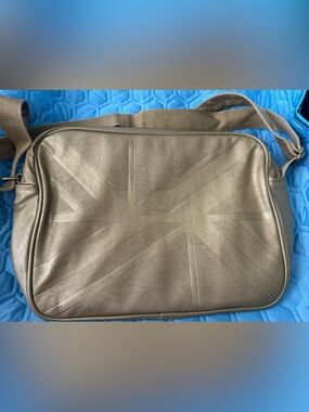 🇬🇧 Ben Sherman Union Jack Crossbody Messenger Bag Adjustable Strap Bronze